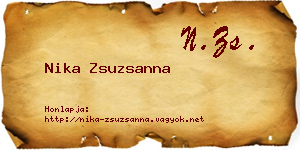 Nika Zsuzsanna névjegykártya